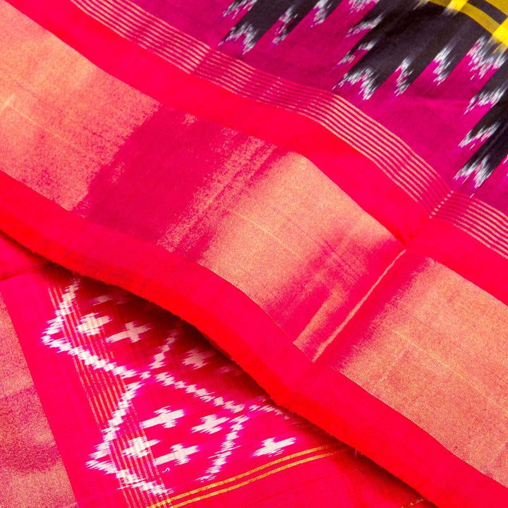 Kuberan Yellow Pink Pochampally Silk Saree