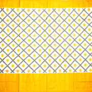 Kuberan White Yellow Pochampally Silk Saree