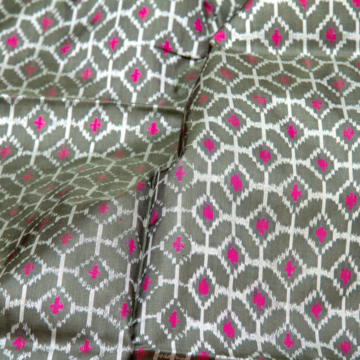 Kuberan Black Pink Pochampally Silk Saree