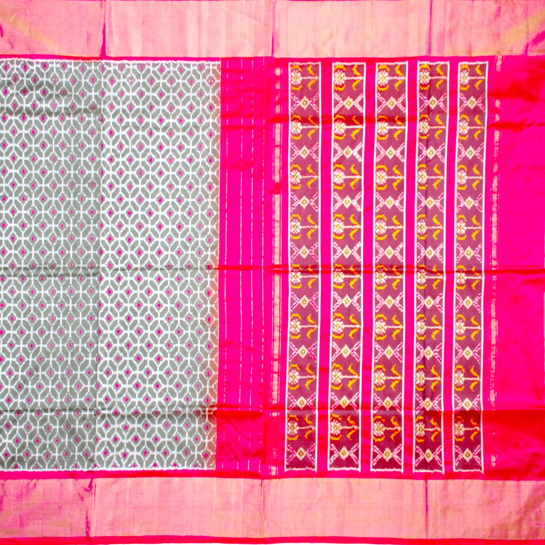Kuberan Black Pink Pochampally Silk Saree