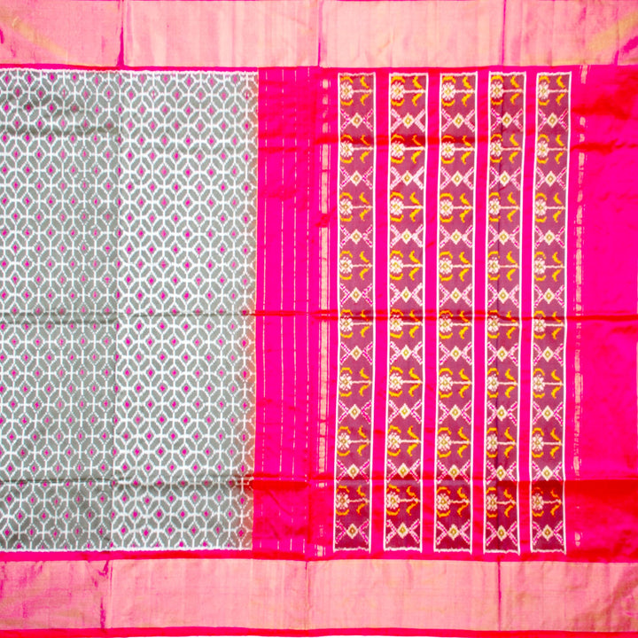 Kuberan Black Pink Pochampally Silk Saree