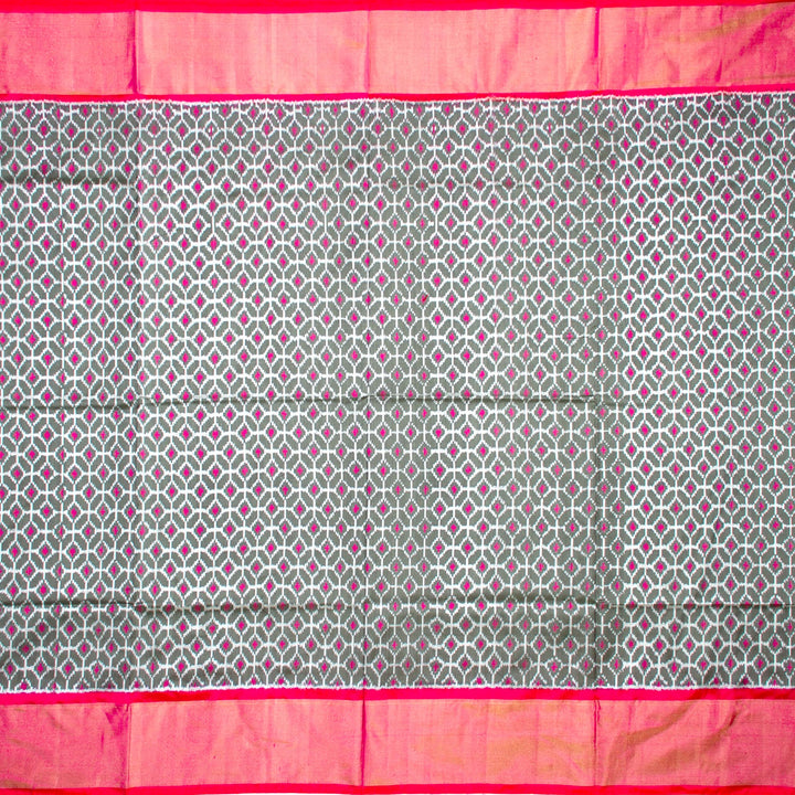 Kuberan Black Pink Pochampally Silk Saree