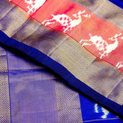 Kuberan Pink Blue Pochampally Silk Saree