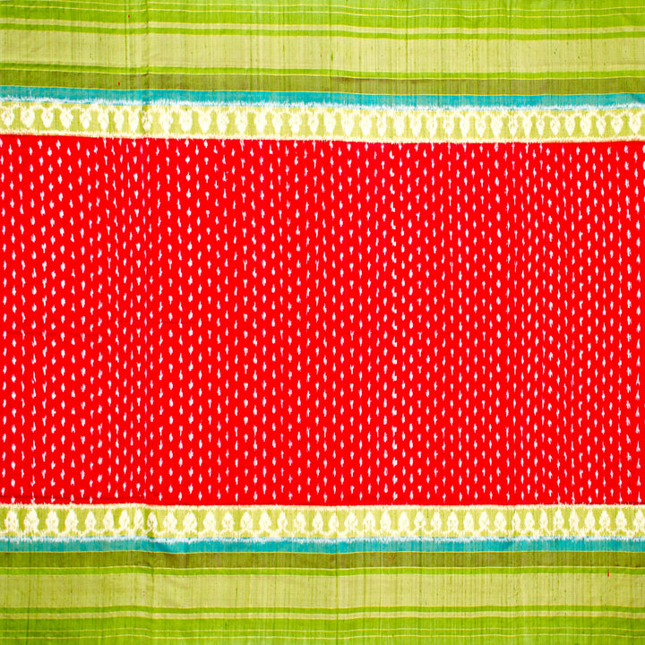 Kuberan Red Green Pochampally Silk Saree