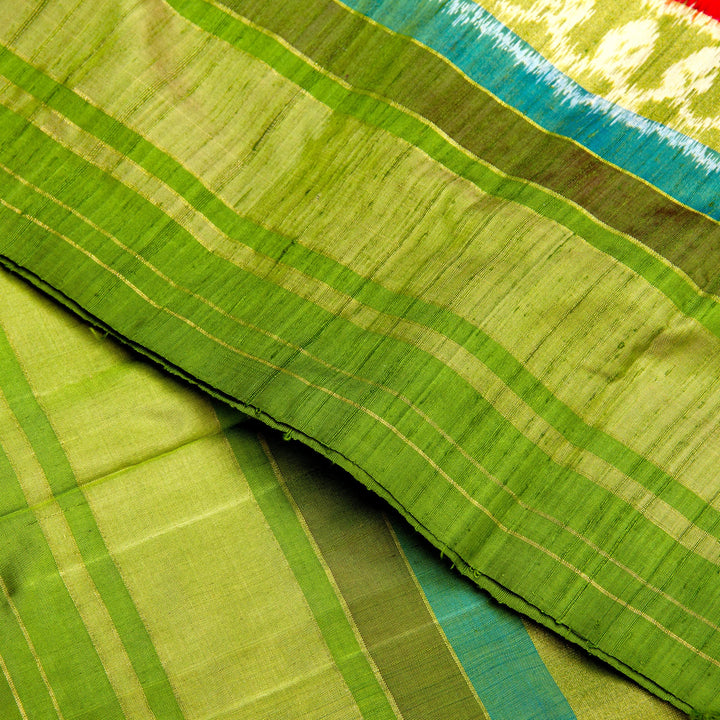 Kuberan Red Green Pochampally Silk Saree
