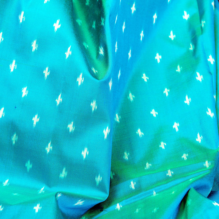 Kuberan Blue Grey Pochampally Silk Saree