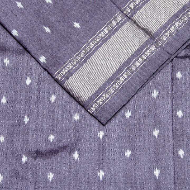 Kuberan Blue Grey Pochampally Silk Saree