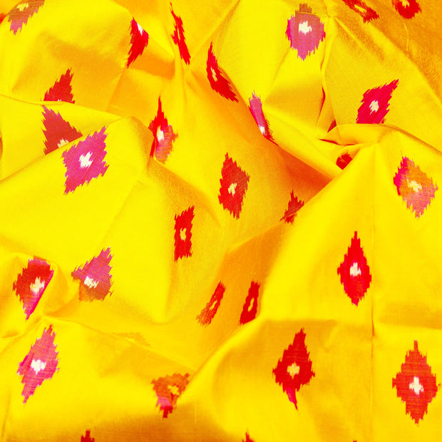 Kuberan Yellow Blue Pochampally Pavada