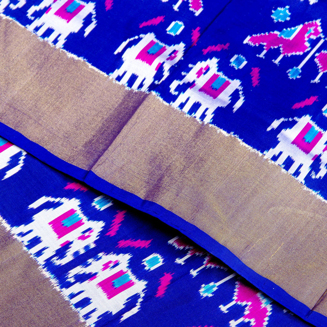 Kuberan Yellow Blue Pochampally Pavada