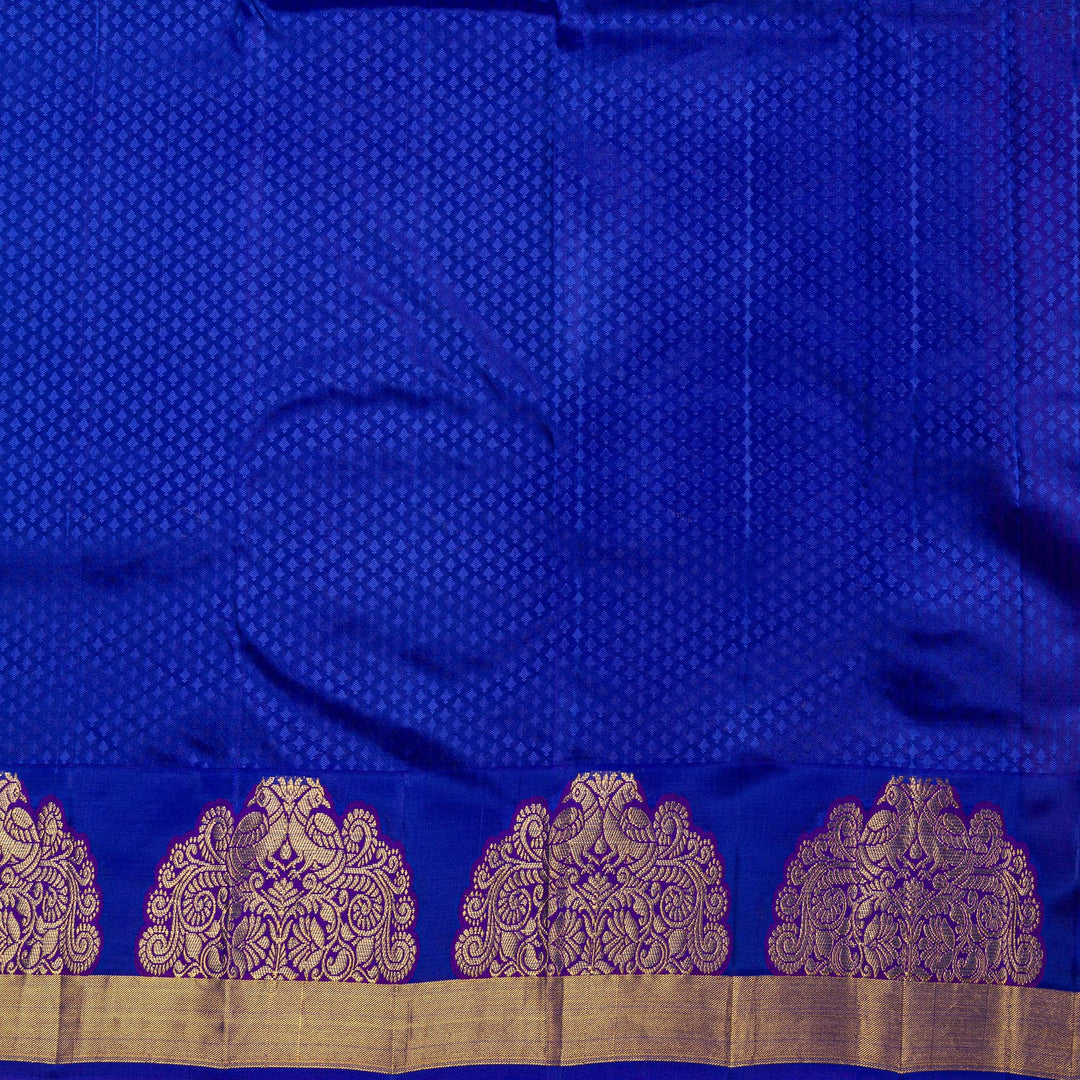 Kuberan Red Blue Pure Silk Saree