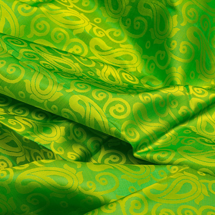 Kuberan Parrot Green Pure Silk Saree