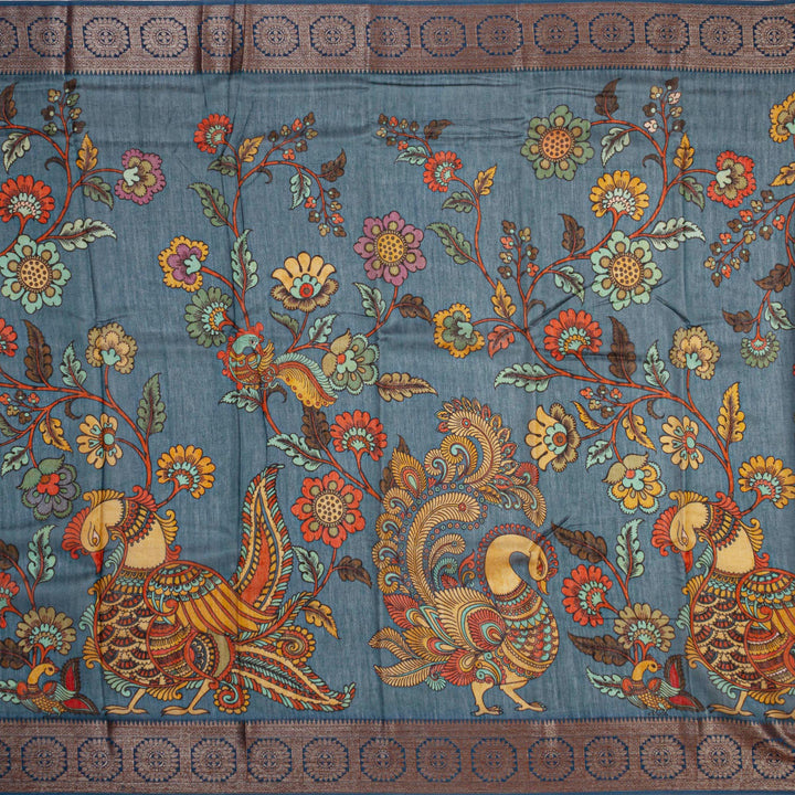 Kuberan Spruce Pure Tussar Silk Saree