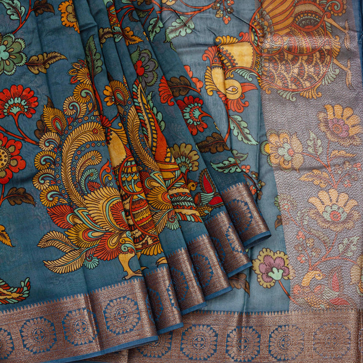 Kuberan Spruce Pure Tussar Silk Saree