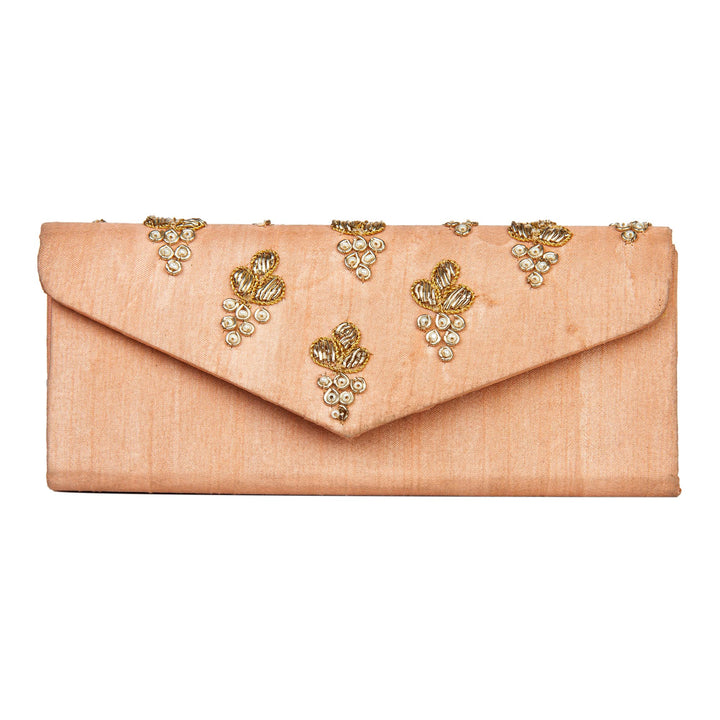 Kuberan Peach Clutch