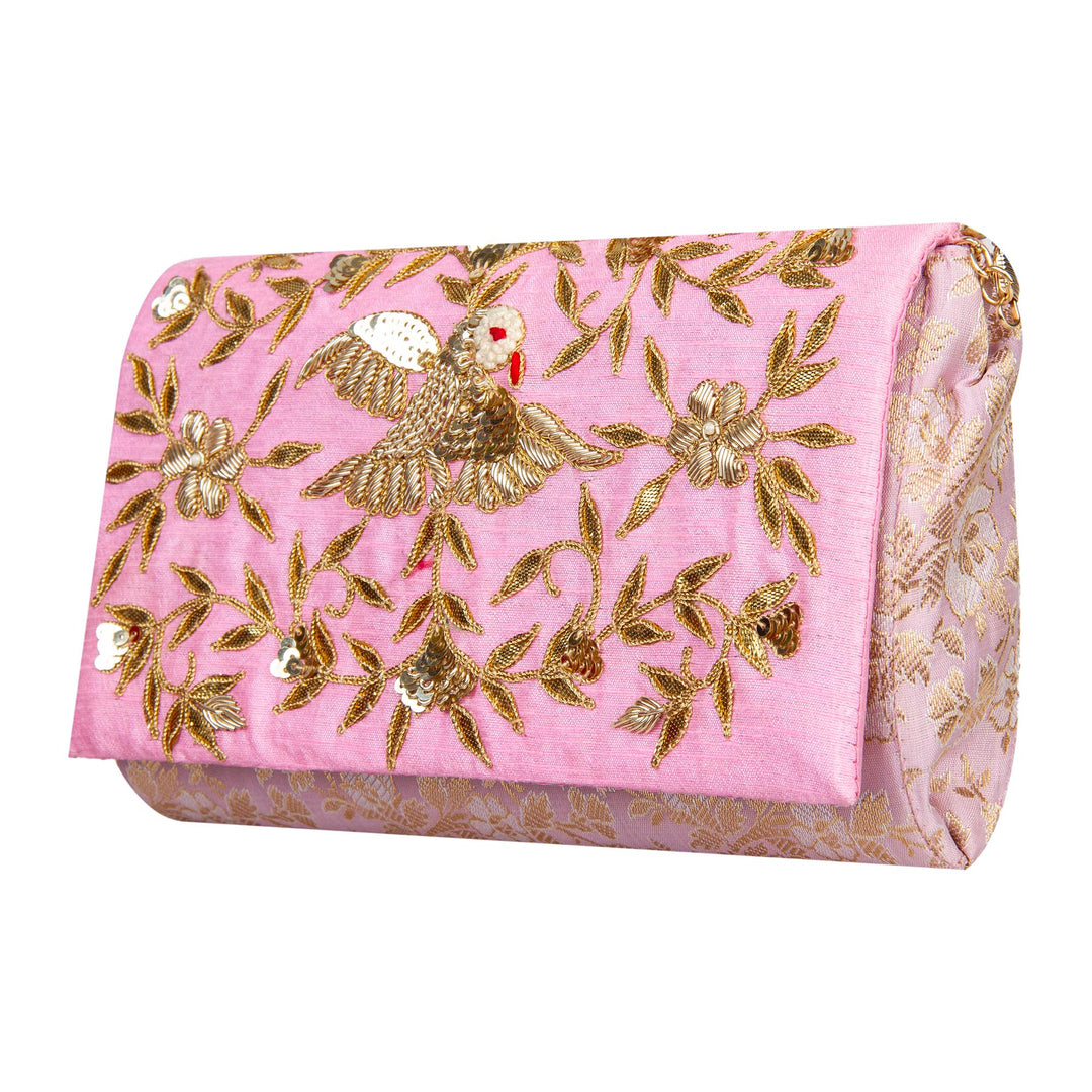 Kuberan Bright Pink Clutch