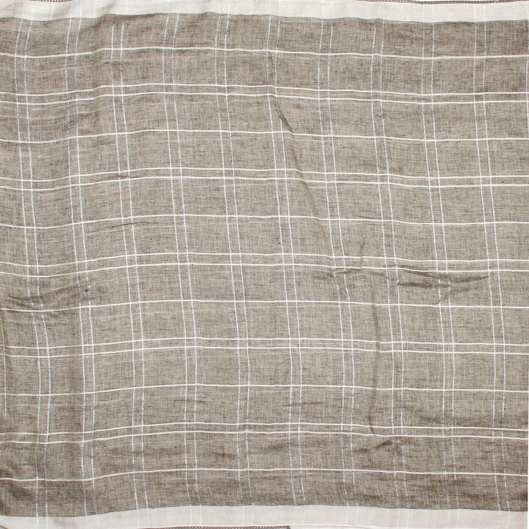 Kuberan Black Grey Banaras Saree