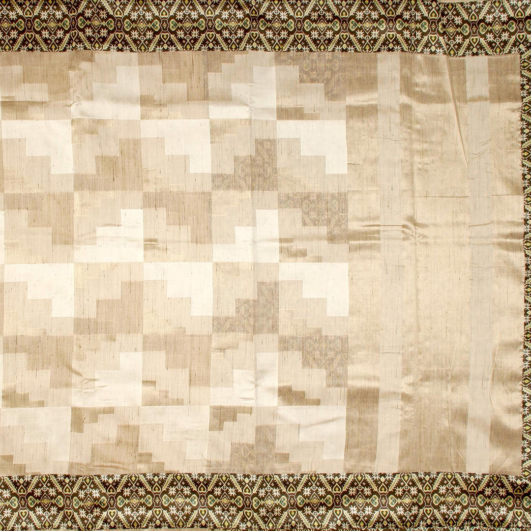 Kuberan Wood Brown Banaras Saree