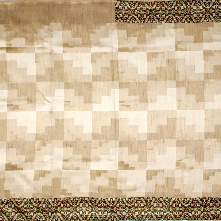 Kuberan Wood Brown Banaras Saree