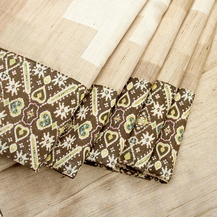 Kuberan Wood Brown Banaras Saree