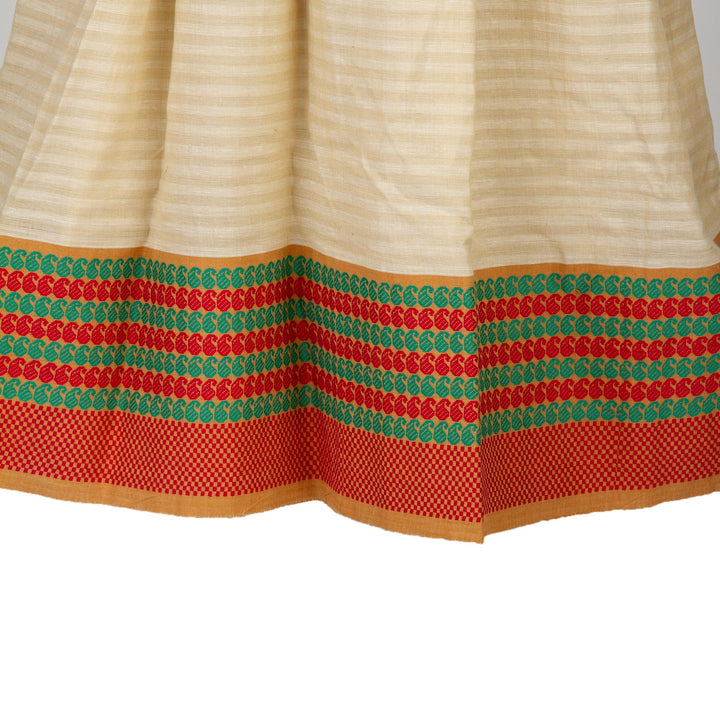 Kuberan Orange Cotton Readymade Pavada