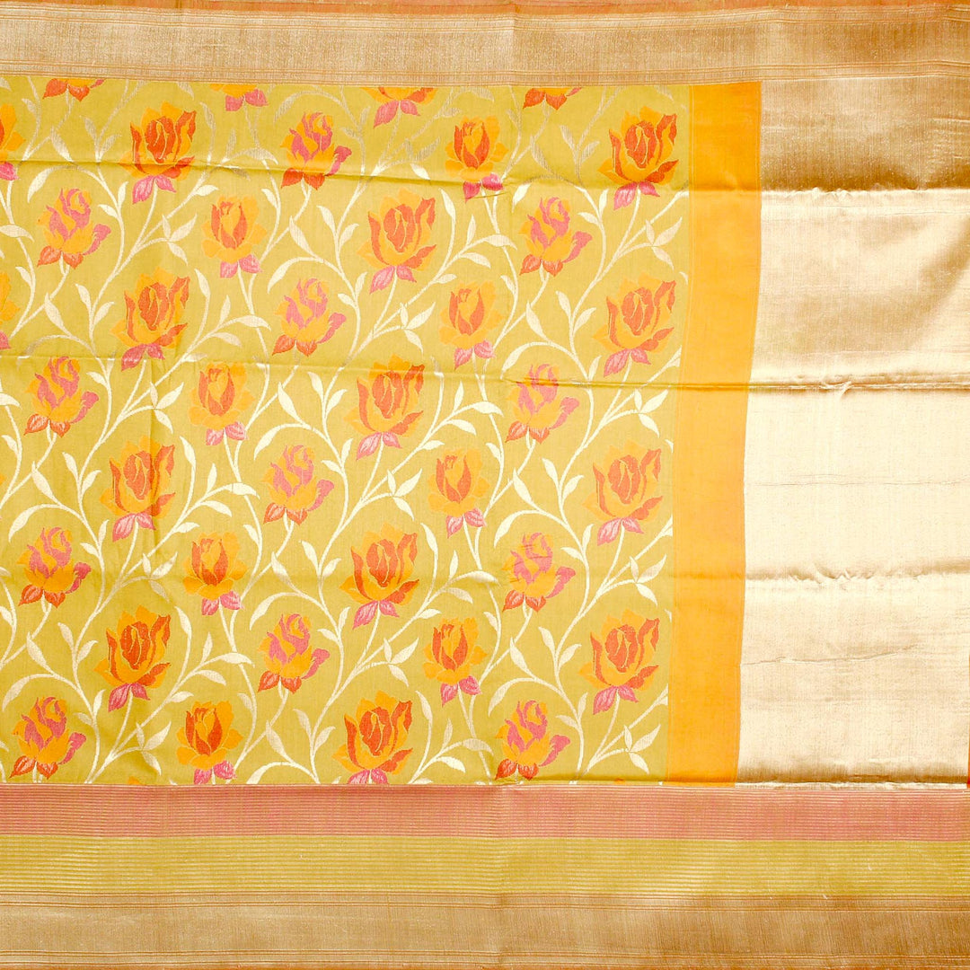 Kuberan Beige Brown Banaras Saree