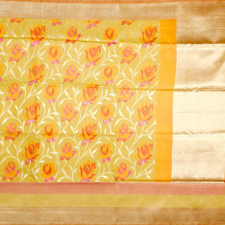 Kuberan Beige Brown Banaras Saree