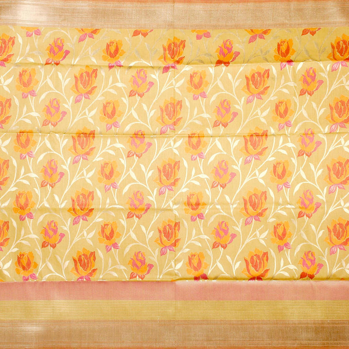 Kuberan Beige Brown Banaras Saree