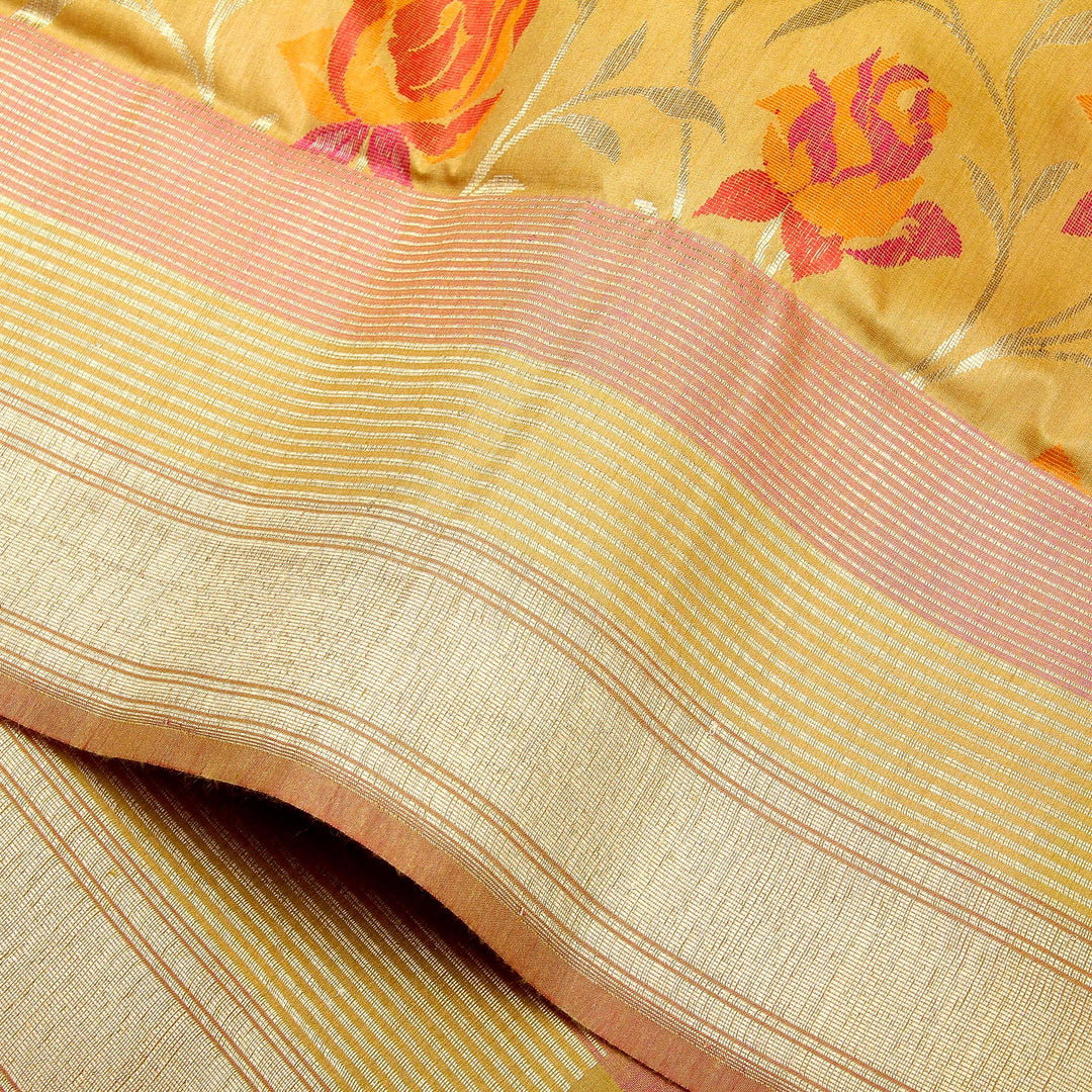 Kuberan Beige Brown Banaras Saree