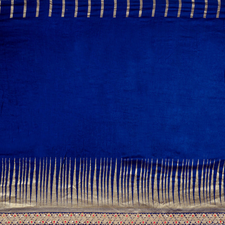 Kuberan Navy Blue Banarasi Saree