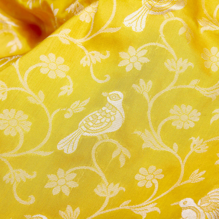 Kuberan Yellow Pink Banaras Saree