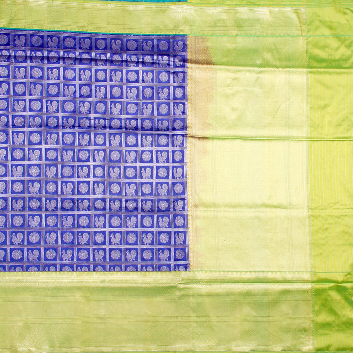 Kuberan Blue Green Banaras Saree