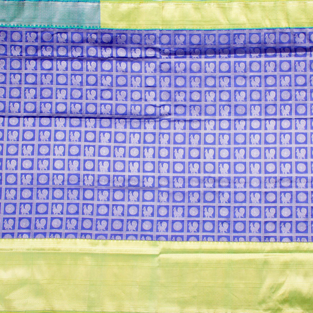 Kuberan Blue Green Banaras Saree