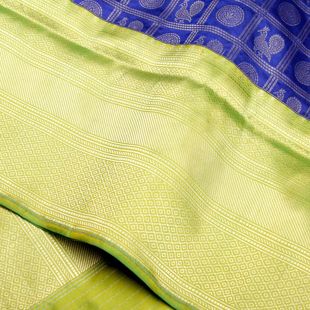 Kuberan Blue Green Banaras Saree