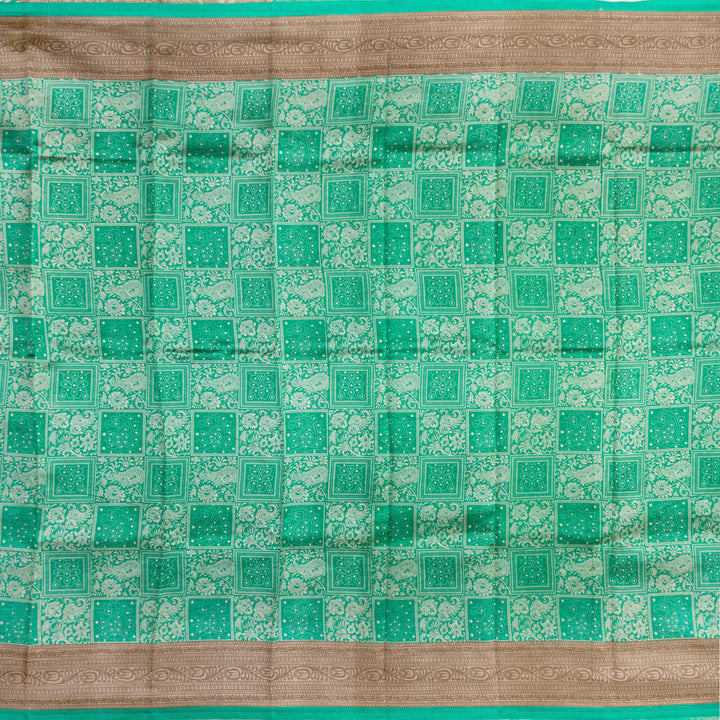 Kuberan Blue Beige Pure silk dupion  Saree