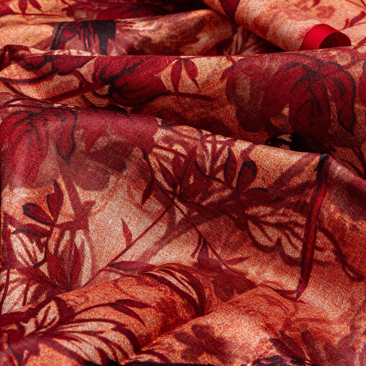 Kuberan Brown Tussar Pure Silk Saree