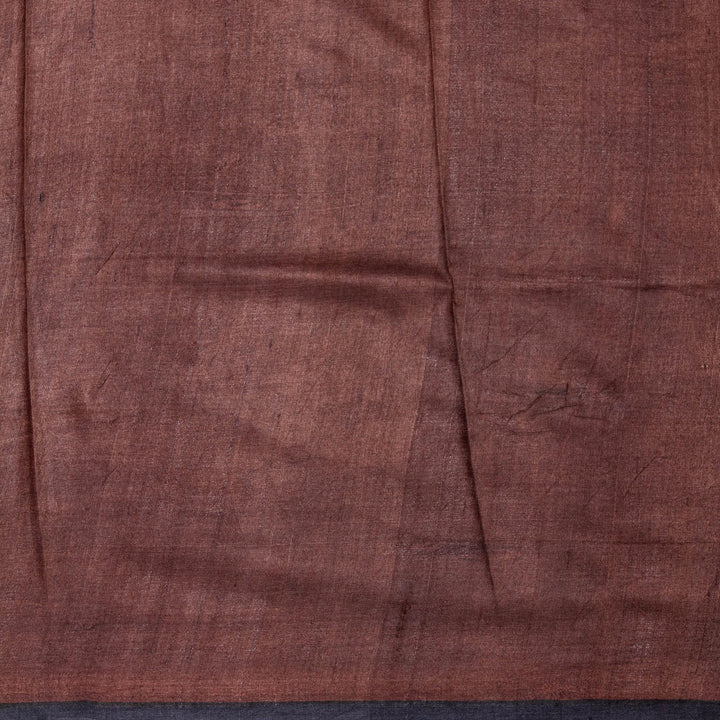 Kuberan Pink Grey Tussar Pure Silk Saree