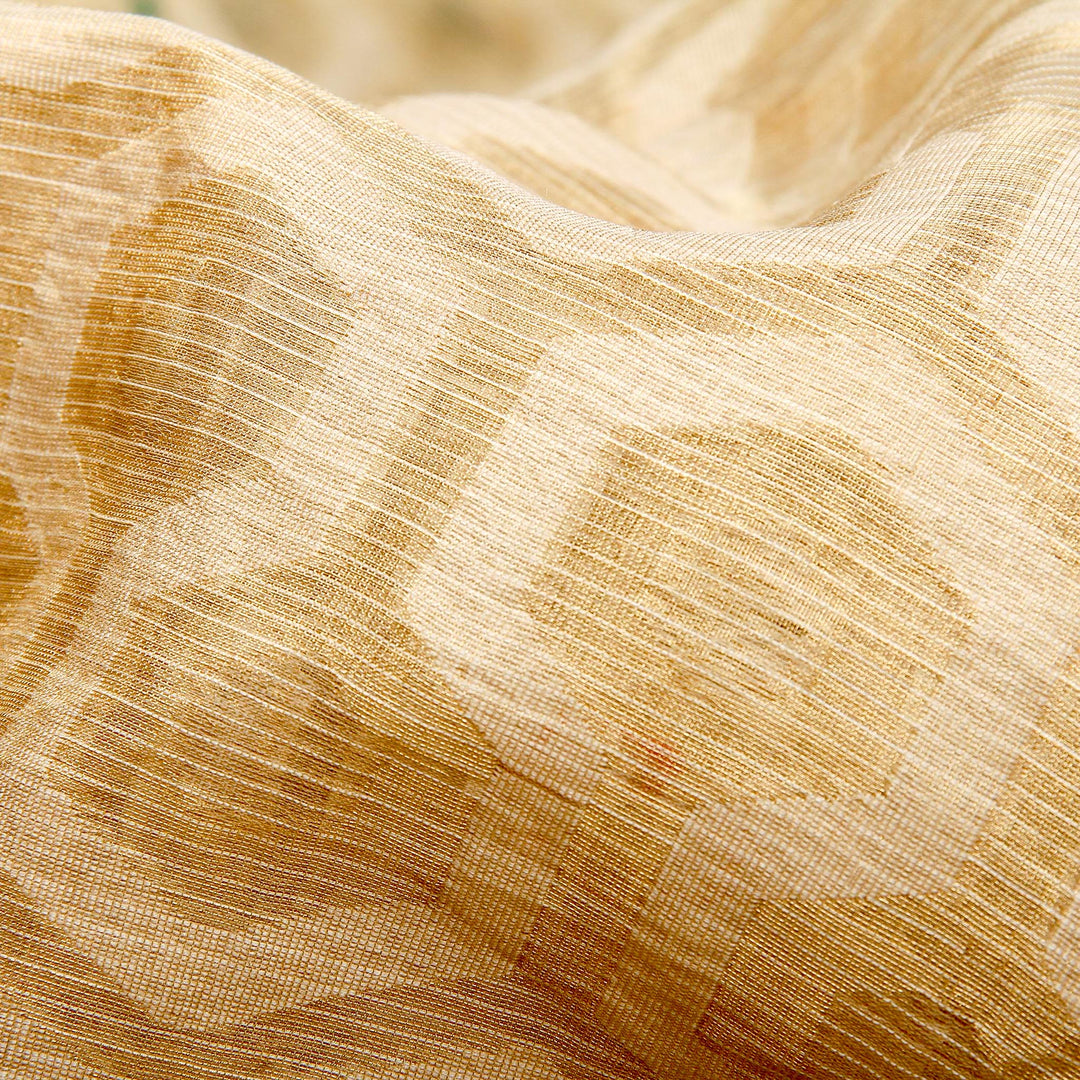 Kuberan Cream Green Banaras Saree