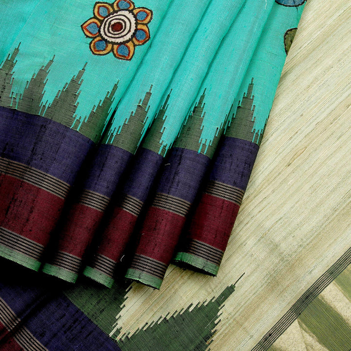 Kuberan Sky Blue Banaras Saree