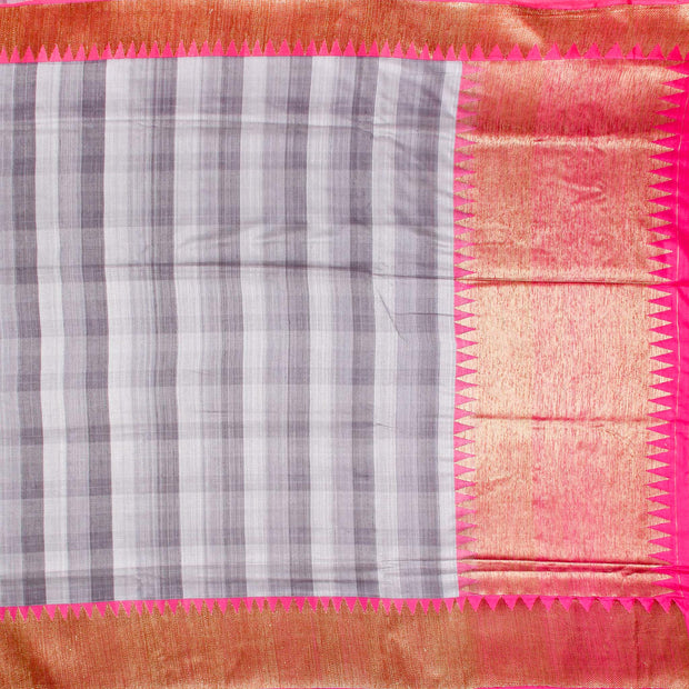Kuberan Grey Pink Banaras Saree