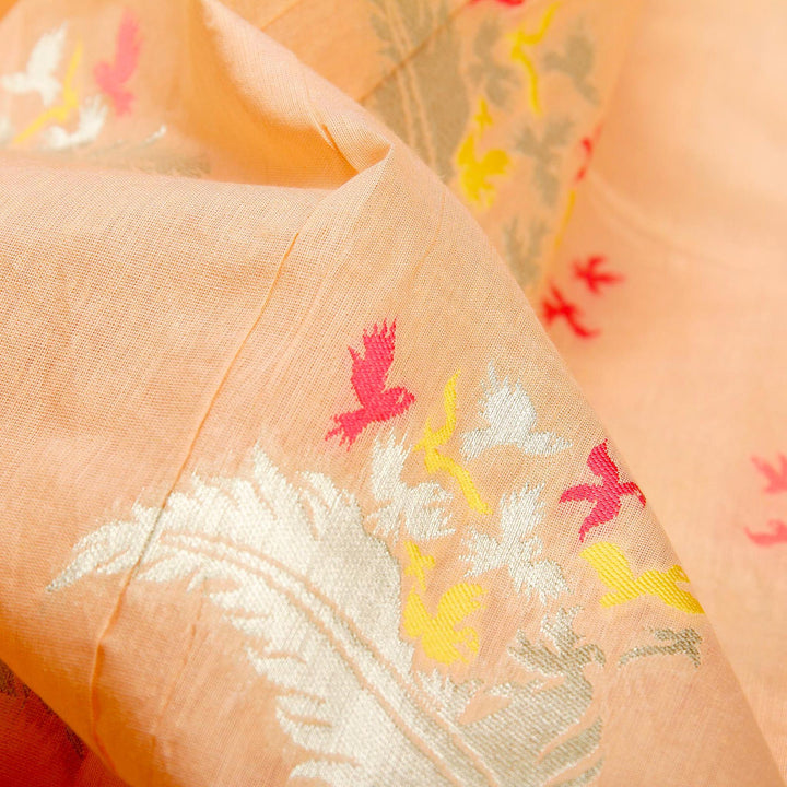 Kuberan Elegant Peach Banaras Saree