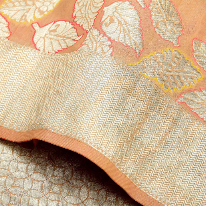 Kuberan Elegant Peach Banaras Saree