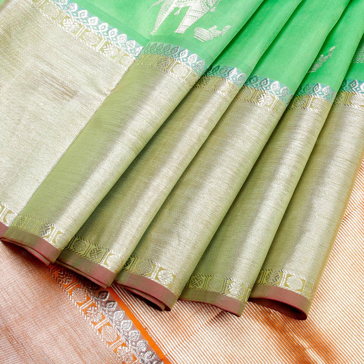 Kuberan Green Banaras Saree