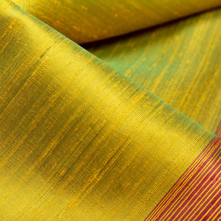 Green Red Raw Silk Saree