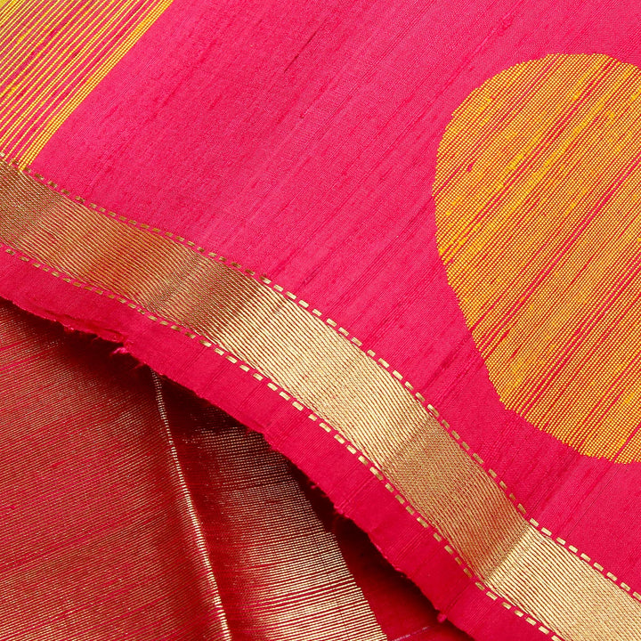 Green Red Raw Silk Saree