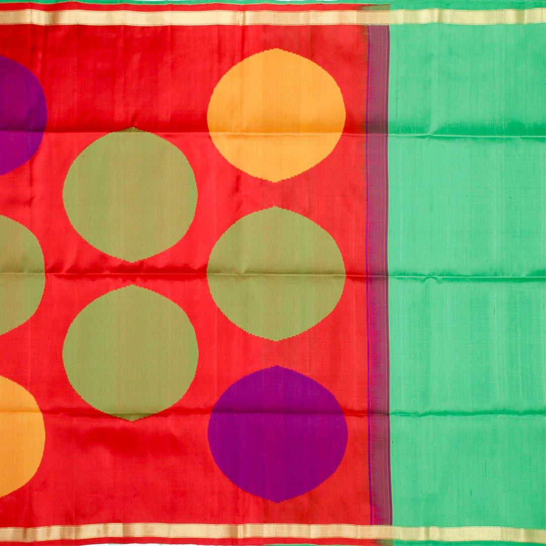 Kuberan Green Raw Silk Saree