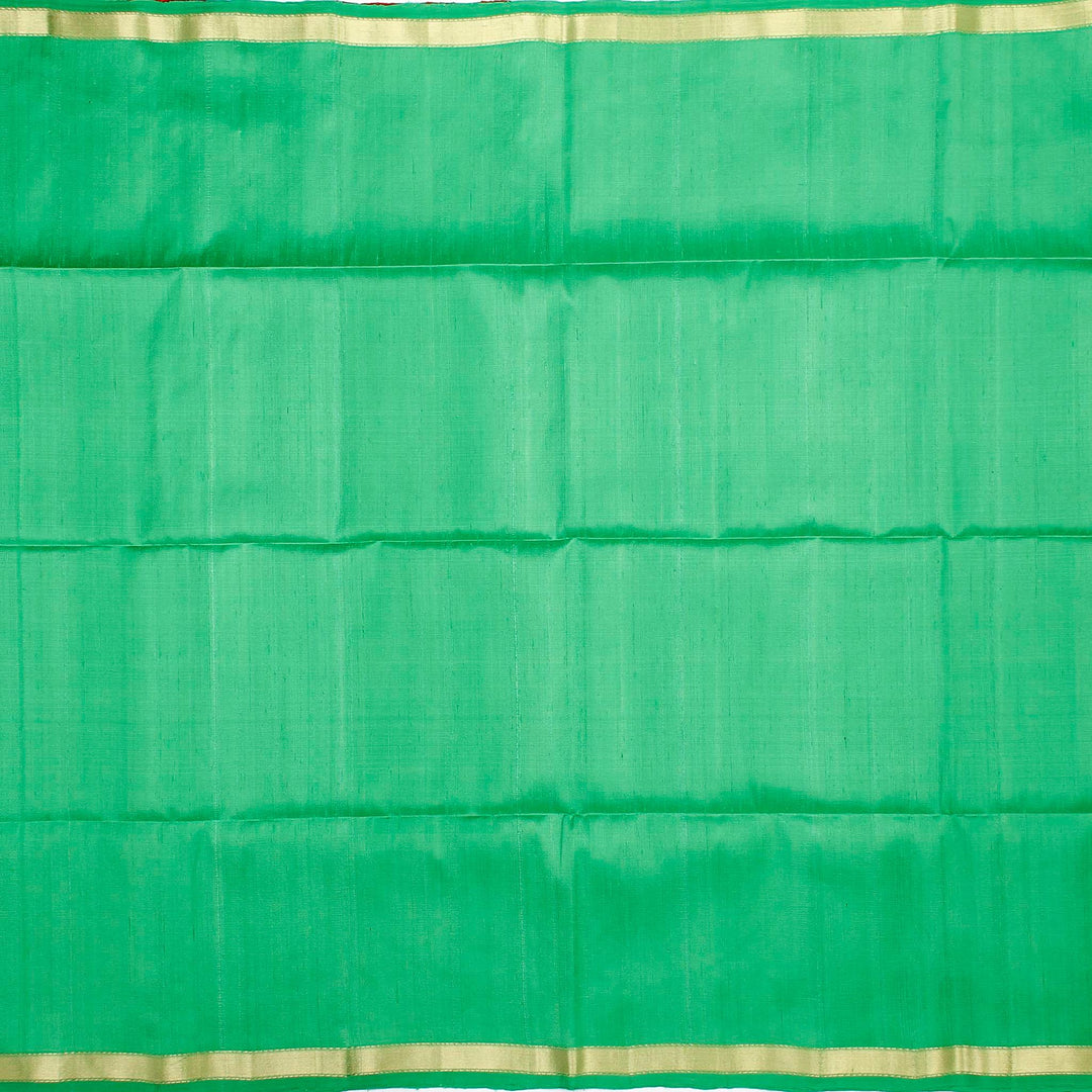 Kuberan Green Raw Silk Saree