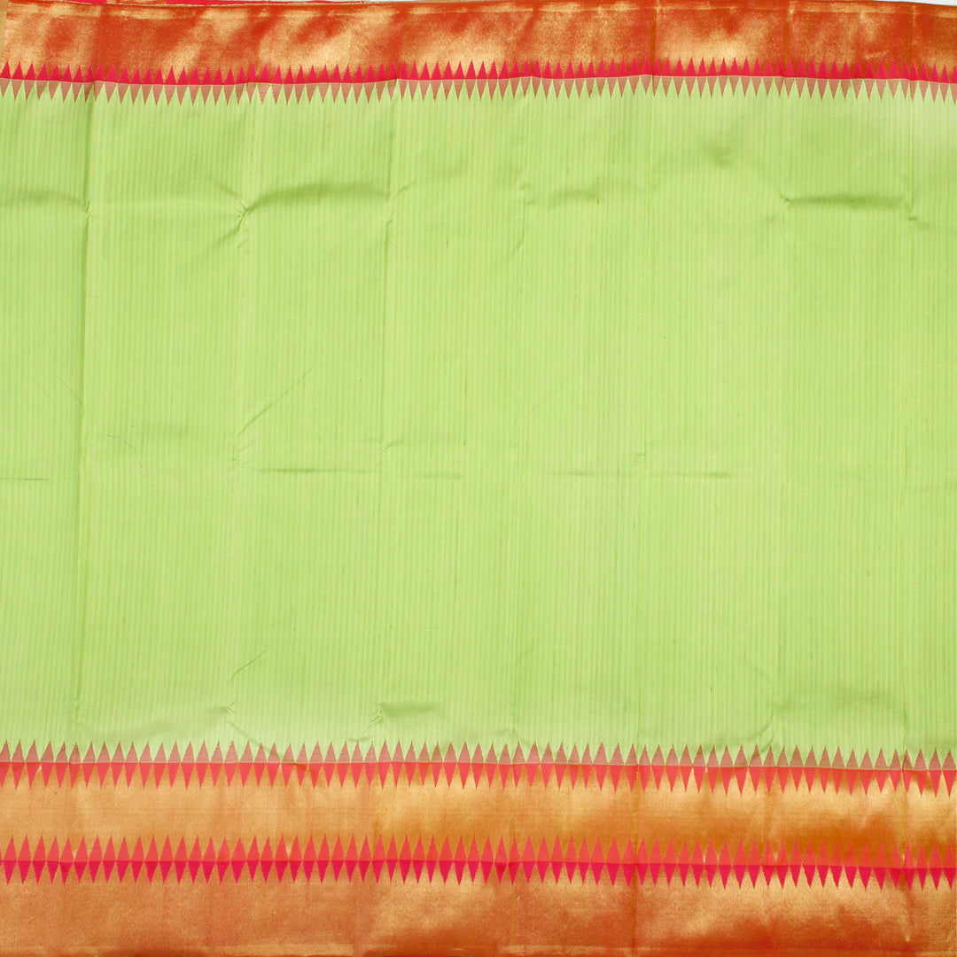 Kuberan Green Pink Kanchivaram Silk Saree
