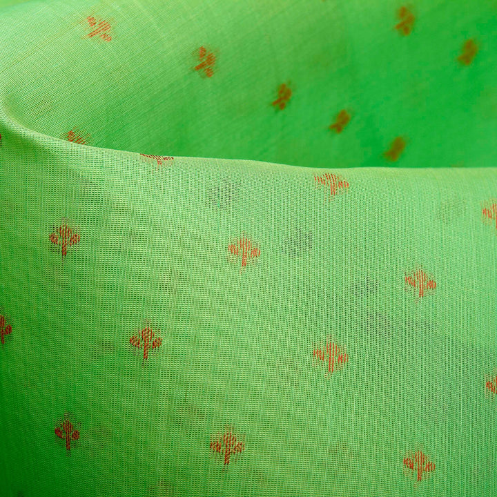 Kuberan Green Pink Cotton Silk Saree