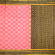 Kuberan Pink Black Cotton Silk Saree