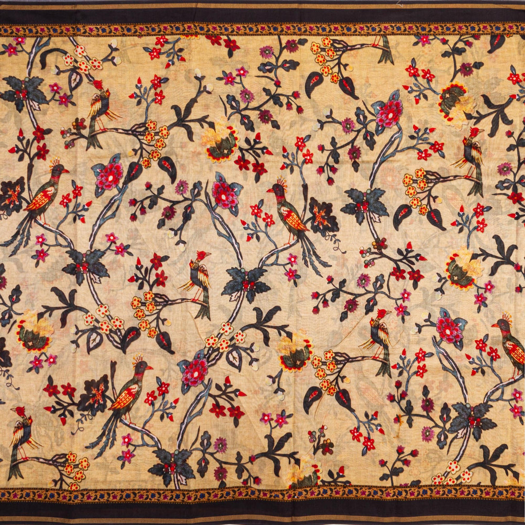 Kuberan Cream Grey Pure Matka Silk Saree